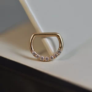 Anatometal Gemmed D-Ring