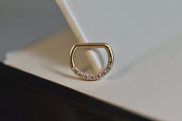 Anatometal Gemmed D-Ring