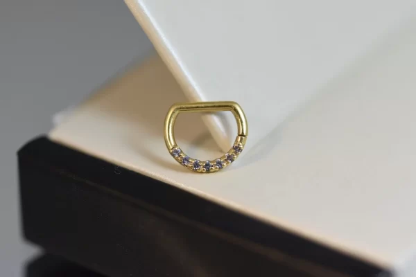 Anatometal Gemmed D-Ring - Image 2