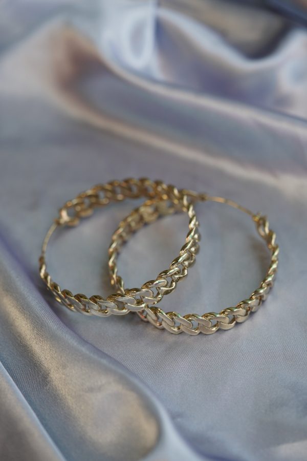 Maya Jewelry "Chain Smoke" Hoops