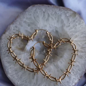 Maya Jewelry "Tough Love" Barbed Wire Hoops