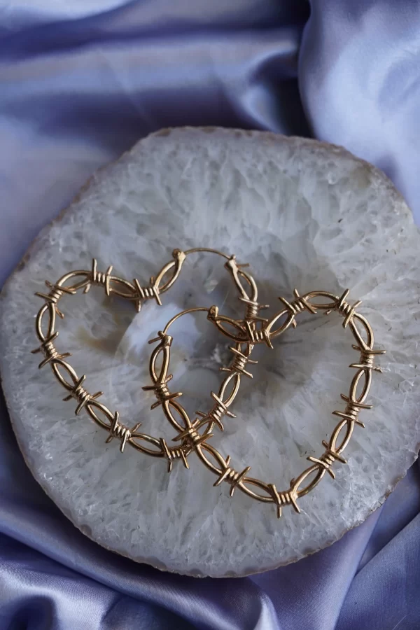 Maya Jewelry "Tough Love" Barbed Wire Hoops