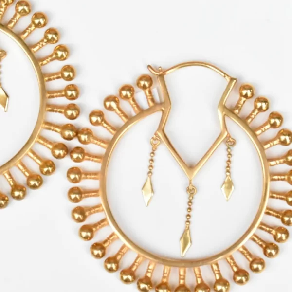 Maya Trip the Light Yellow Gold Hoops