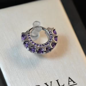 BVLA Cirrus Clicker in White Gold with Amethyst