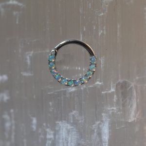 Maria Tash Opal and White Gold Eternity Clicker