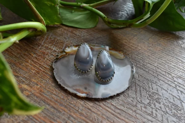 Diablo Organics Free Form Plugs with Agate