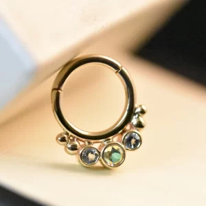 BVLA Barra Yellow Gold with Swiss Blue Topaz and Mercury Mist Topaz