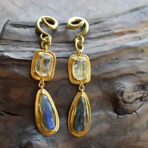 Diablo Rutilated Quartz and Labradorite Weights