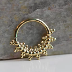 Tawapa "Sol" 14k gold continuous rings