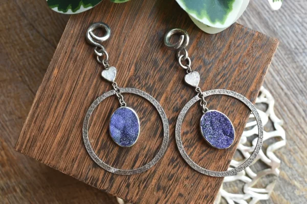 Diablo Organics Purple and Pink Druzy Weights