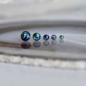 Neometal Peacock Opal Cabochon Top