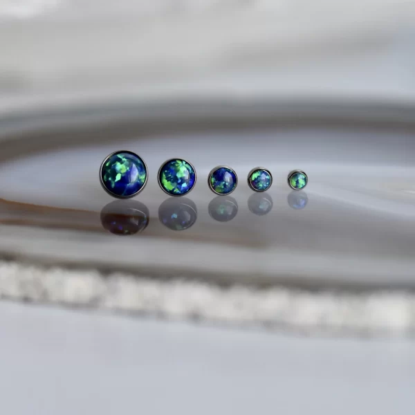 Neometal Peacock Opal Cabochon Top