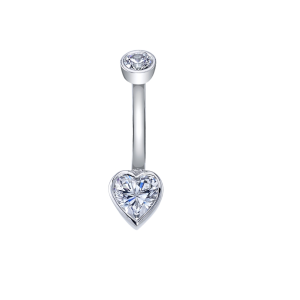 BVLA Heart Bezel Navel