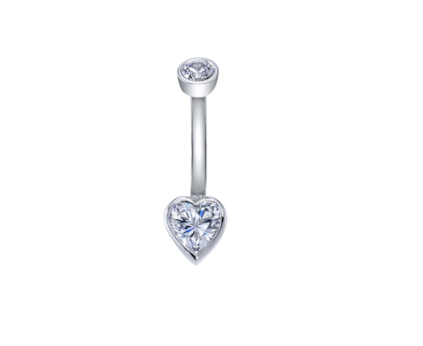 BVLA Heart Bezel Navel