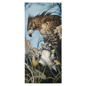 Red Tail Ram Print by Curtis Burgess