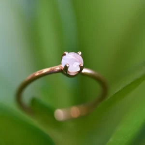 Sleeping Goddess Hoop w/ Rainbow Moonstone