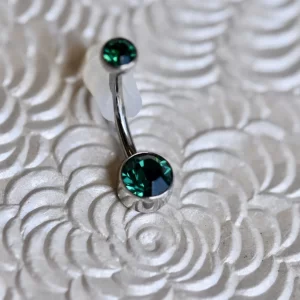 Industrial Strength Emerald Bezel Navel