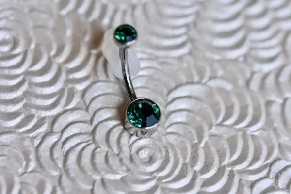 Industrial Strength Emerald Bezel Navel